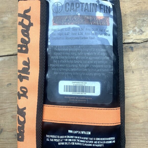 Captain Fin CF Quickness Twin Tab Thruster Surfboard 3 Fin Set FCS Black Small - Picture 2 of 9